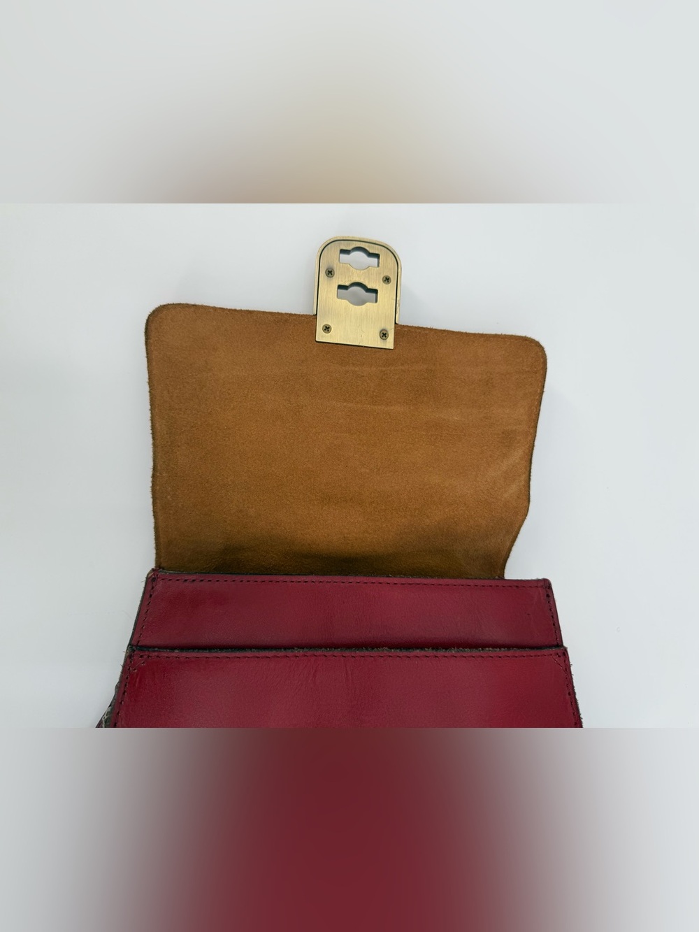 Patricia Nash Tooled Leather Top Handle Crossbody Satchel Burgundy Floral Bag - Picture 10 of 16